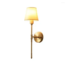 Wall Lamp Permo Single Classic Rustic Industrial Sconce Lighting Fixture With Flared White Textile Shade MJ1016