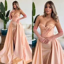 Elegant Nude Prom Dress Taffeta Pleats Sweetheart Formal Evening Gowns Elegant Split Party Dresses For Special Ocns A Line Promdress