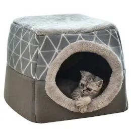 الحصير الكلاب الصغيرة والقطط دافئة الكهف igloo bed bed bed winter winter dog bed spor