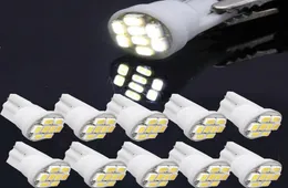 100X T10 W5W 194 168 1206 8 SMD 8 LED Auto 12V LED light Bulbs super white Instrument Light Indicator Lamps Wedge 1108039