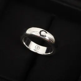 2024 Роскошное качество, очаровательное кольцо в стиле панк с надписью, посеребренное, в коробке с печатью PS3030B