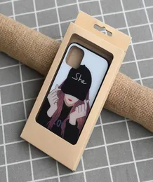 Customized Universal Packaging Kraft Paper Box for iPhone 13 Pro Max Phone Case With Clear PVC Window Simple Blank Retail Package 5327729