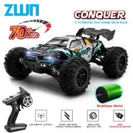 車ZWN 1:16 70km/hまたは50km/h 4WD RC CAR LEDリモートコントロール車