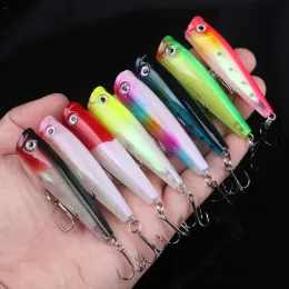 Köder 8 Stück Mini Popper Angelköder 6,5 cm 6,5 g Topwater Wobbler Künstlicher bionischer Hartköder Angelgerät Pesca