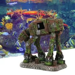 Dekorationer Hög imitationsdekoration Landskapsprydnad för fisktankharts för Fish Aquarium Robot Dog Aquarium Tank