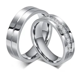Klaster pierścieni Moonso Mężczyźni i kobiety biżuteria para obiecująca palcem ślubny miłość R4624311b