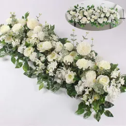 Decorative Flowers Wreaths 50/100cm DIY Wedding Artificial Rose Flower Row Wall Arrangement Supplies Decor Iron Arch Backdrop Cl200919H24229