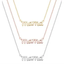 10PCS Small Mama Mom Mommy Letters Necklace Stamped Word Initial Love Alphabet Mother Necklaces for Thanksgiving Mother's Day233B