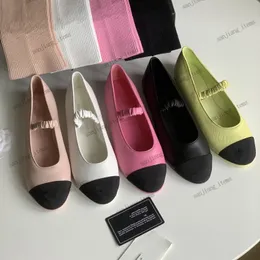 Designer sandaler klänning skor lyx mary jane mode kvinnor äkta läder sandal tjej märke sexig rund tår balett lägenheter vår höstfest vandring loafer loafer