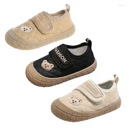 First Walkers Autumn Baby Shoes Cartoon Bear Embroidery Toddler Anti Slip Boys Girls Sneakers Infant