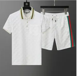 Varumärke Mäns kortdräkt Designer Luxury Running Suit Lapel Short Sleeve T-shirt Shorts Spring/Summer Casual Fashion Designer Sportwear Set