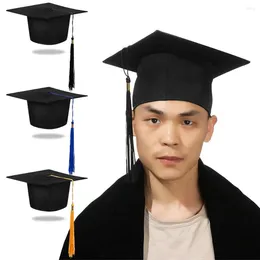 Berets unisex ceremonia University High School Hat 2024 Happy Mortarboard Cap Academic