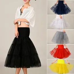 Spódnice Szybkie za darmo 50s Cosplay Petticoat Rockabilly Dress Crinoline for Woman Wedding Bridal Underskirt