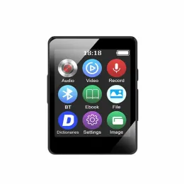 Lettore Lettore MP3 Clip Mini Walkman Studente Lettore musicale sportivo portatile Lettore Mp4 con FM/Altoparlante/EBook/Registratore Mp3 Nero