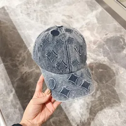 Moda Denim Ball Caps para Mulheres Designer Masculino Verão Causal Cap Clássico Chapéu de Impressão Ajustável