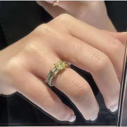 JEWLERY TIFFINES 및 공동 디자이너 다이아몬드 Tiffanyco Jeengry Jeengry geenlery rings for Women Finger Anillos 색상 분리 메인 옐로우 다이아몬드 전체 다이아몬드 반지 v 골드