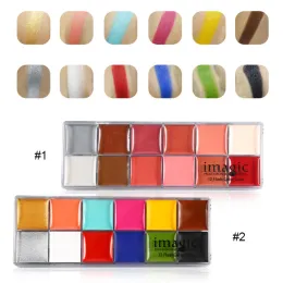 Care Imagic Body Paint 12 Färger Kosmetika Face Body Painting Pigment Oil Art Makeup Cosplay Party Flash Tattoo Body Paint Color 1pcs