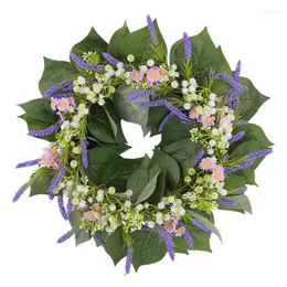Decorative Flowers Simulated Flower Branch Beautiful Spring Hoop Wreath Fade Resistant Suitable For Natural Themed Interiors