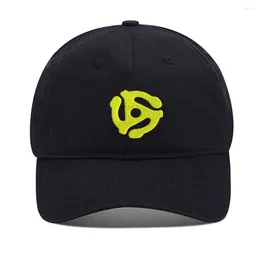 Ball Caps Lyprerazy Baseball Hat DJ 45 RPM Adapter Unisex Embroidery Cap Washed Cotton Embroidered Adjustable
