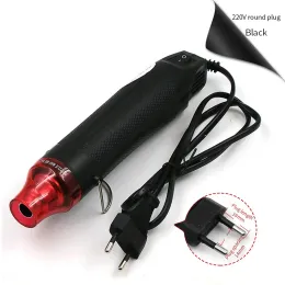 Pistole 220v Standard UE Fai da te Pistola ad aria calda Strumento di riparazione del telefono cellulare Asciugacapelli Supporto per saldatura Sedile Termoretraibile Pistola termica ad aria in plastica 300w