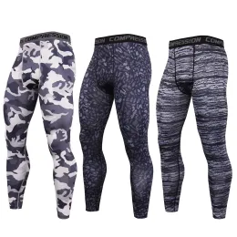 Collant da uomo Compressione Quick Dry Pantaloni con stampa 3D Leggings da corsa Palestra Fitness Sport Pantaloni da allenamento Maschile Yoga Allenamento Abbigliamento da ciclismo