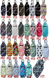 Personalizar Neoprene Hand Sanitizer Bottle Holder Keychain Bags 30ML 1036cm Sanitizer Key Rings Hand Soap Bottle Holder com Keych9238335