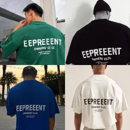 Representar camisetas de verão Men tees soltas marcas de moda Tops camisa casual Representações de rua Luxurys Casas de rua Moda 428