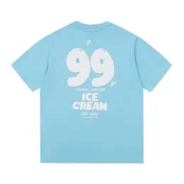 UK Style Ice Cream Print Tee Designer T shirt Spring Summer Casual Fashion Skateboard Men Women Tshirt 24ss 0229