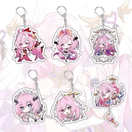 Anahtarlık Moda Oyunu Honkai Etki 3 Elysia Yae Sakura Raiden Mei Kolye Keychain Karikatür Figürleri Çift Taraflı Akrilik Ana Zincir Planları