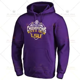 Mens NCAA LSU Tigers College Football 2019 National Champions Pullover Hoodie Sweatshirt Salute To Service Sideline Therma Performance 537