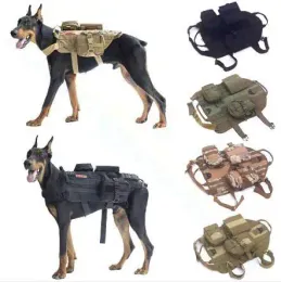Coletes camuflagetactical serviço colete de cão treinamento caça náilon militar patrulha cão arnês cão peito roupas de trabalho
