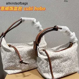 Designer Bag Loewwes Cubis Handbags Womens Lunch Box Underarm 2024 New Handbag Single Shoulder Embroidered Canvas Have Logo Frj