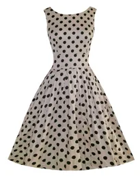 1940er 50er Jahre Polka Dots Audrey Flared Swing Skaters Wiggle Kleider Cocktailpartykleid Vintage Kleid FYV0298301463