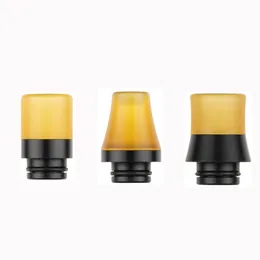 3 Types PEI Drip Tip 510 Wide Bore MouthPiece Black POM + PEI Plastic Raw Material Fit 510 Smoking Accessories