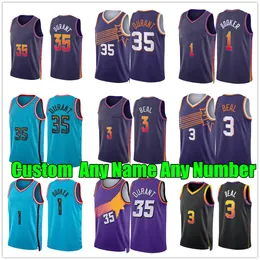 Anpassade män Devin Booker Baskebtall -tröjor män Kevin Durant Bradley Beal Phx Phoenixs Bol Josh Okogie Yuta Watanabe Jusuf Nurkic Eric Gordon Jersey