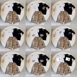 Designer Kinder T-Shirt Set Marke Druck Kleidung Sets Kinder 2 Stück reine Baumwolle Kleidung Baby Jungen Mädchen Kinder Mode Appare Y8tC #