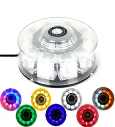 12V 10W bil Auto Round LED FEACON EMERGENCE STROBE FLASKING VARNING POLIK LIGHT TAKBAR BUNBAR RÖD BLÅ MAGNETISK MOUNTED5793320