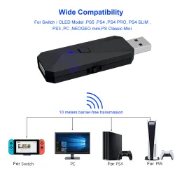 PS5 PS4 스위치 용 어댑터 게임 컨트롤러 컨버터 어댑터 PS3 PC 휴대용 USB 컨트롤러 컨버터 플러그 및 재생 게임 액세서리