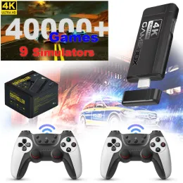 Jogadores Retro Video Game Console com 2,4g Controladores sem fio 40000+ jogos 9 Emuladores clássicos 4K HD Video Game Stick Gamebox Consoles