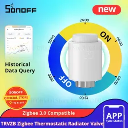 السيطرة على Sonoff TRVZB Zigbee Tyrfortatic Radiator Valve Smart Home Ewelink App App Remote يعمل مع Sonoff ZB Bridgep/ ZbDonglep