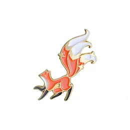 Nowe wykwintne Fox Brooch Accessories Cartoon Cute Enomel Clip Anti Slip Bluckle