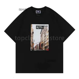 Kith t camisa masculina topos feminino casual manga curta camiseta vintage moda roupas camisetas outwear 117 234