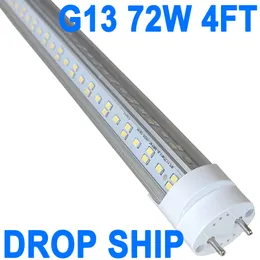 4Ft Led Shop Lights Fixture ,4 Feet 72W 48' Garage Light 48'' Dual Pin T8 G13 LED Tube , Linkable Led Bulbs for Garage Warehouse, Plug and Play High Barn crestech