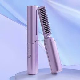 Haarglätter 2 In 1 Lazy Straightener Hair Hot Comb Tragbarer Mini-USB-wiederaufladbarer Haarglätter Schnelle Erwärmung Haarglättung StylingL2402