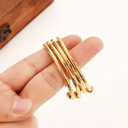 4PCS Dubai Gold Srebrny kolor Baby Mała bransoletka dziecięca dla dzieci afrykańskie Bairn Biżuteria