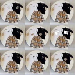 Kleidung Designer T-Shirt Set Sets Kinder Marke Druck Kinder 2 Stück reine Baumwolle Kleidung Baby Jungen Mädchen Kinder Mode Appare U595 #