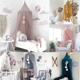 Baby Canopy Mosquito Net Bed Canopy Curtain Bedding Crib Netting Pink Girls Princess Play Tent for Kids Children Room Decoration 240220