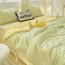 Lados coreanos de verão lados de laterais de resfriamento para a condição de bedair lençóis de cor de algodão de cor de algodão 240529
