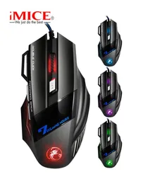 IMICE X7 Professional Wired Gaming Mouse 7ボタン5500 DPI LED光学USBコンピューターマウスゲーマーマウスX75757076