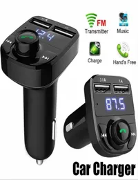 X8 FM Verici Aux Modülatörü Bluetooth Handfree Kit Arabası O MP3 çalar, perakende paketi ile 3.1a hızlı şarj ikili usb şarj cihazı DHL1271312